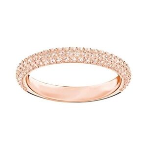 Swarovski Stone Mini Ring, Pink, Rose Gold Plated. Size 52 (US 6)